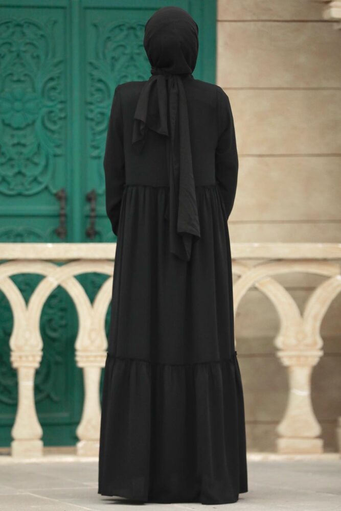 Black Women Turkish Abaya 615S - 8