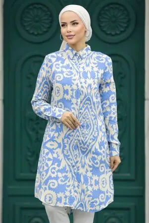 Blue Modest Tops 11663M 
