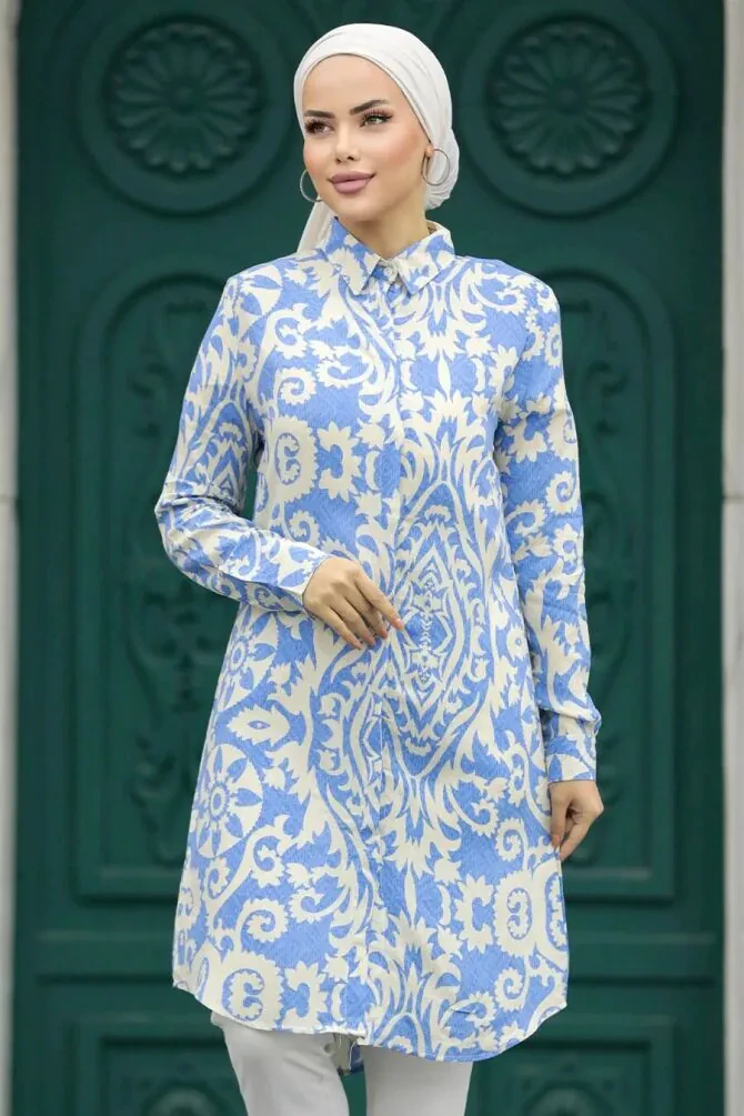 Blue Modest Tops 11663M - 1