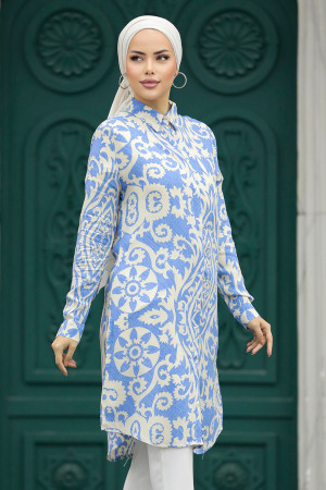 Blue Modest Tops 11663M - 2