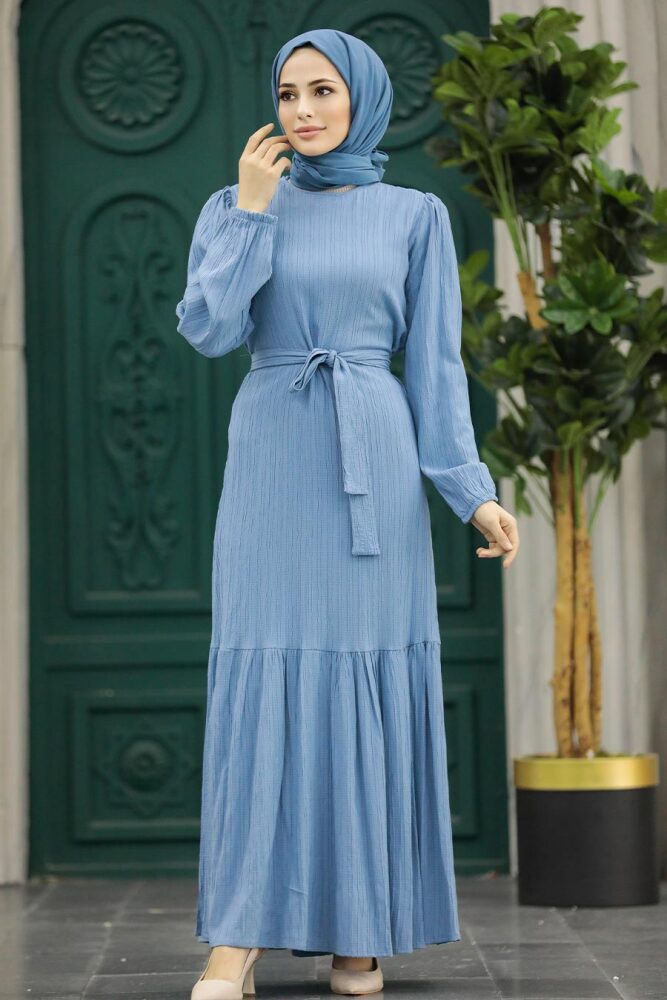 Blue Muslim Prom Dress 5193M - 2