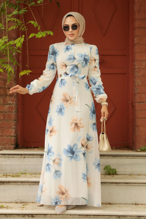 Blue Women Dress 279314M - 1
