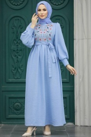 Neva Style - Blue Women Dress 5914M - Thumbnail