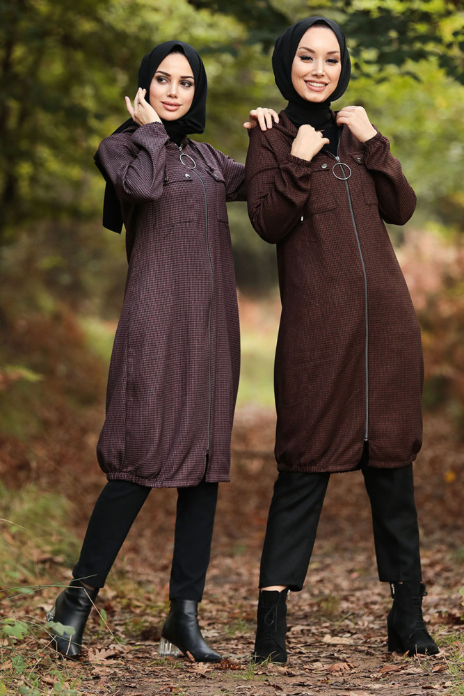 Neva Style - Bonnet Hijab Rose Foncé 503KGK - 4