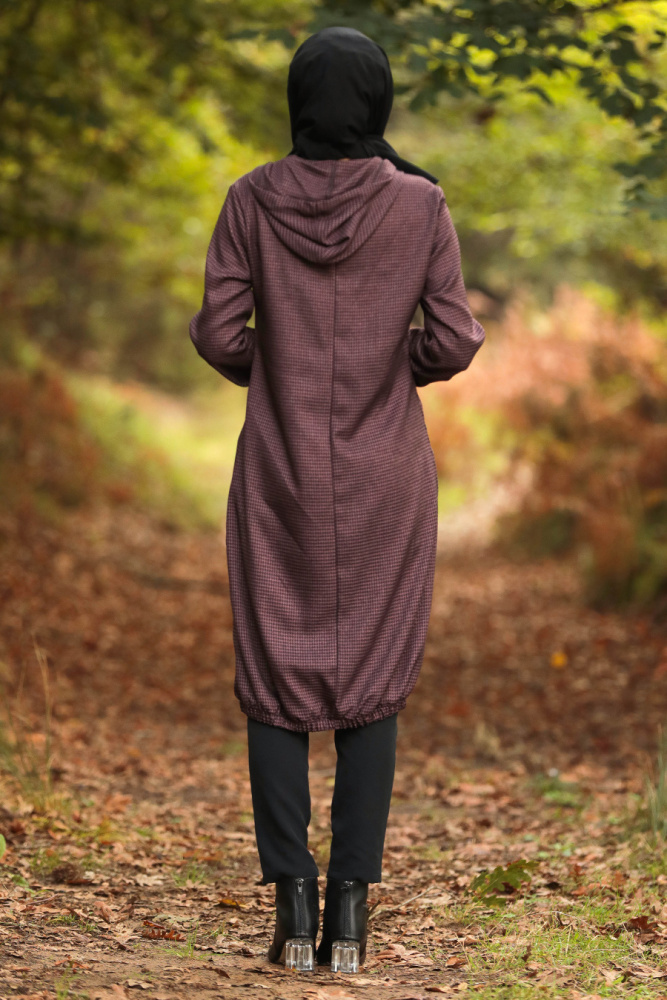 Neva Style - Bonnet Hijab Rose Foncé 503KGK - 7