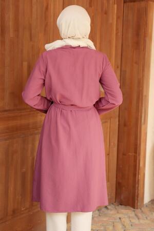 Neva Style - Bonnet Hijab Rose Foncé Séché 10860KGK - 2