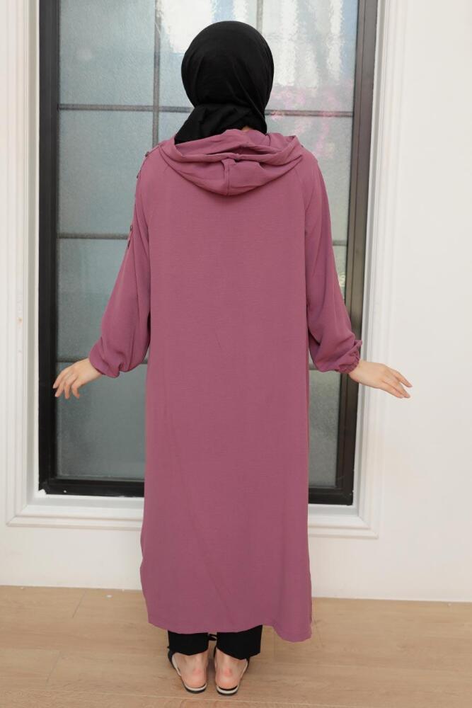 Neva Style - Bonnet Hijab Rose Foncé Séché 6298KGK - 2