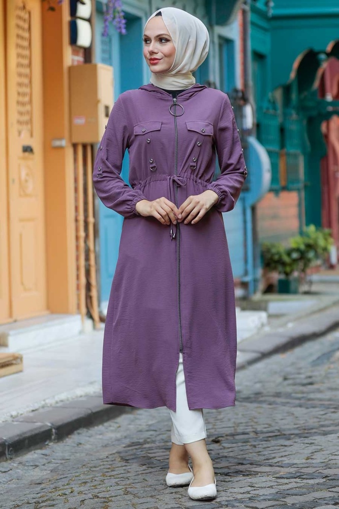 Neva Style - Bonnet Hijab Rose Séchée 502GK - 1