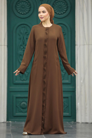 Brown Dubai Abaya 20050KH - 1