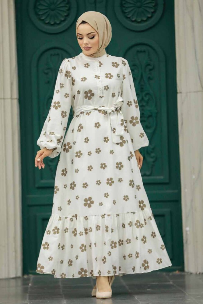 Brown Hijab For Women Dress 13461KH - 1