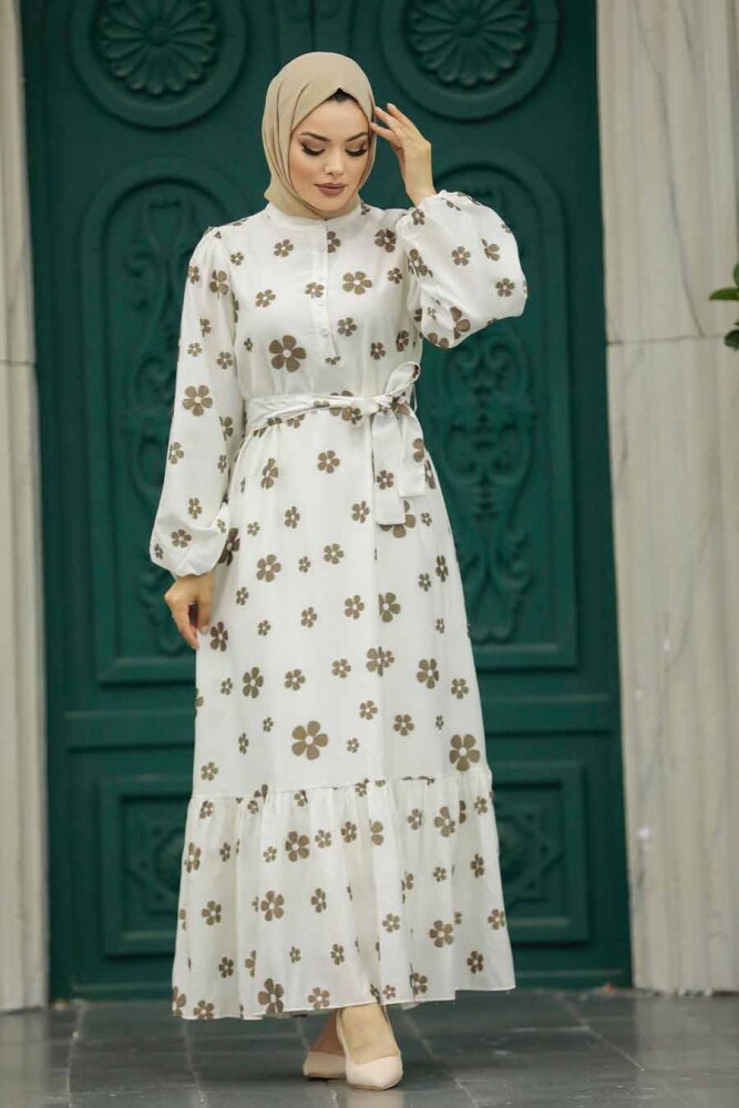 Brown Hijab For Women Dress 13461KH - 2