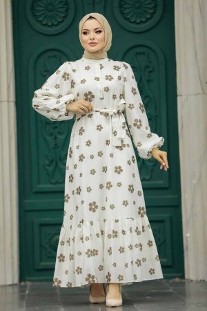 Brown Hijab For Women Dress 13461KH - 3