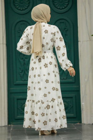 Brown Hijab For Women Dress 13461KH - 4