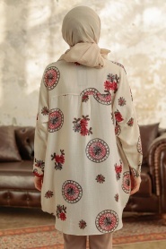 Neva Style - Brown Hijab Tunic 11305KH - Thumbnail
