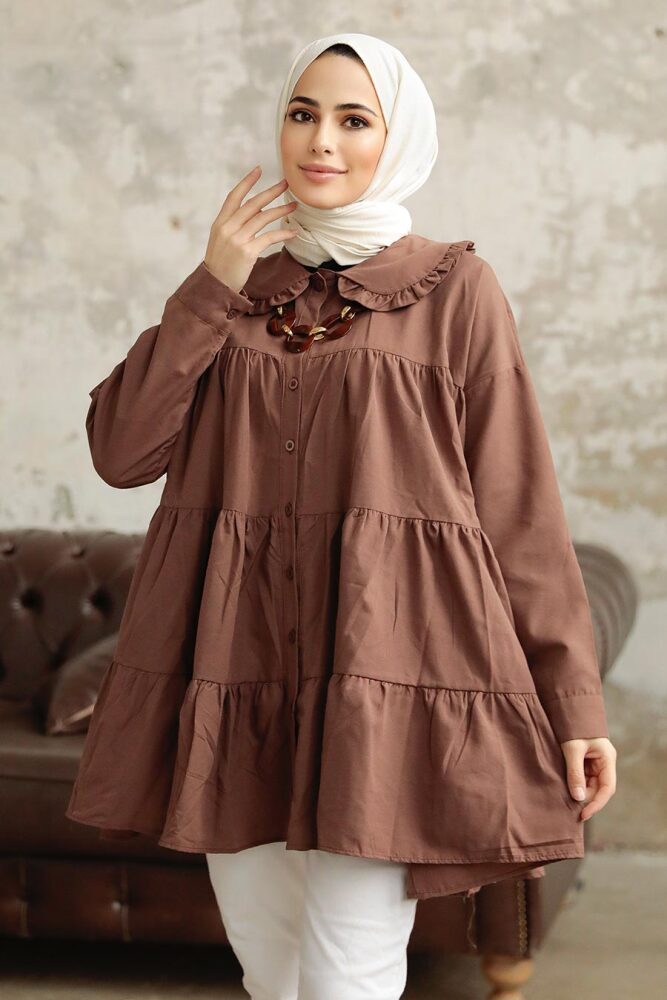 Brown Long Sleeve Tunic 11281KH - 2