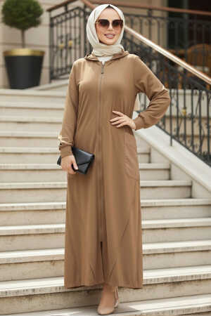 Brown Modest Abaya Dubai 20129KH - 1