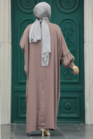 Brown Modest Dress 1905KH - 4