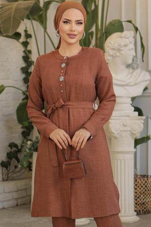 Brown Modest Tops 658KH 