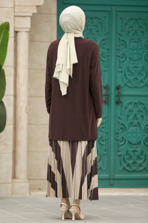Brown Muslim Dual Suit 41741KH - 3