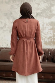 Neva Style - Brown Women Tunic 41221KH - Thumbnail
