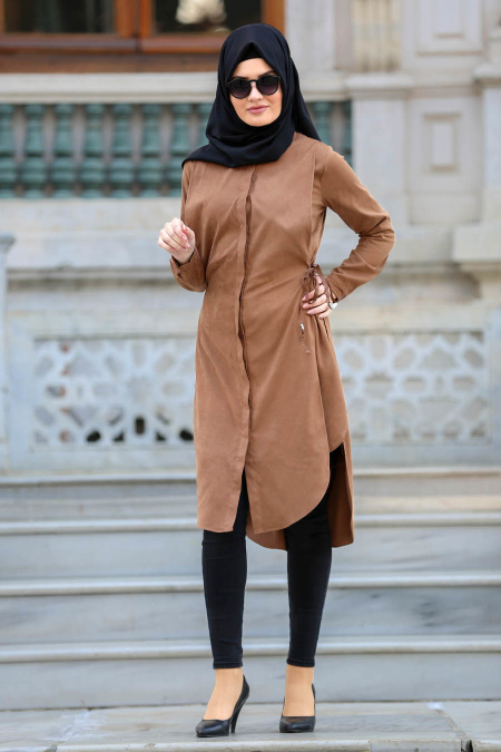 Neva Style - Camel Hijab Tunic 22290C