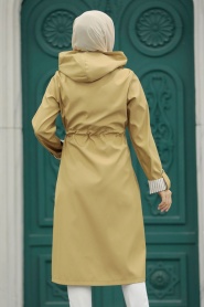 Neva Style - Camel Hijab Turkish Trench Coat 613C - Thumbnail