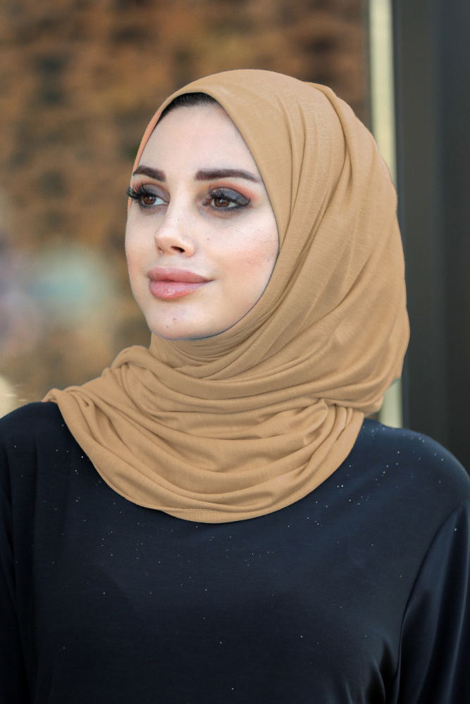 Neva Style - Camel Penye Şal 7528C - 1
