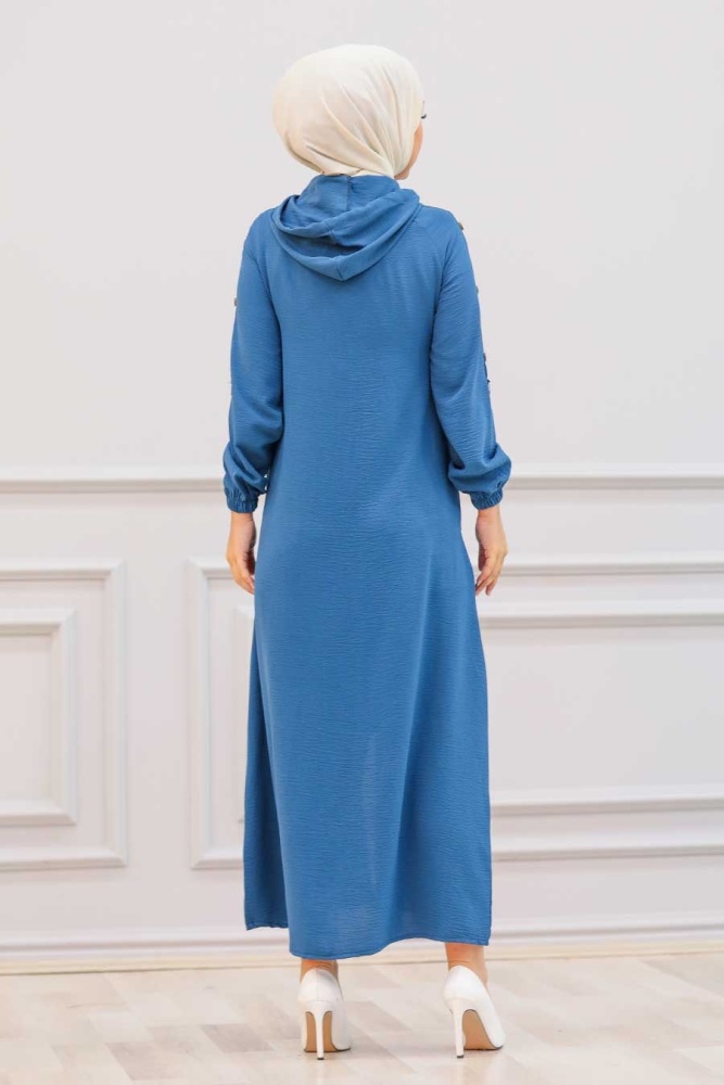 Neva Style - Cape Hijab Bleu Indigo 3729IM - 2