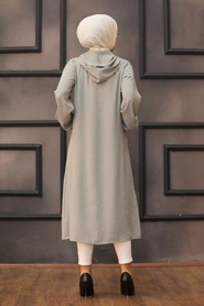 Neva Style - Cape Hijab Vert Cagla 15630CY - Thumbnail