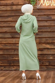 Neva Style - Cape Hijab Verte Cagla 3729CY - Thumbnail