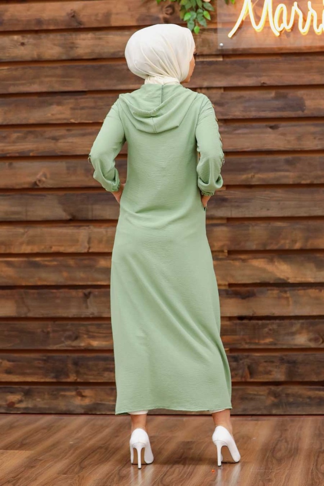 Neva Style - Cape Hijab Verte Cagla 3729CY - 2