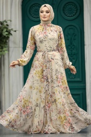 Neva Style - Caramel Women Dress 30057KRML - Thumbnail