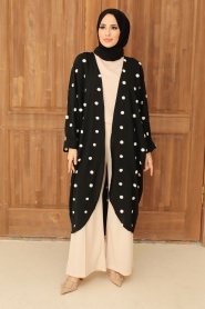 Neva Style - Cardigan Hijab Noir 6330S - Thumbnail