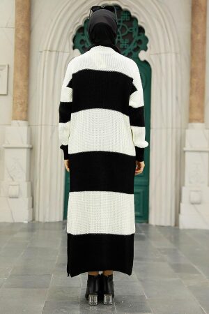 Neva Style - Cardigan Tricot Hijab Ecru 987E - 4