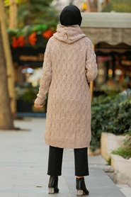 Neva Style - Cardigan Tricot Vison Hijab 41202V - Thumbnail