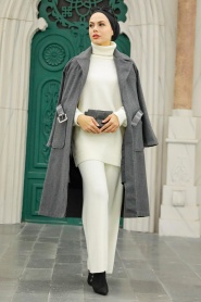 Neva Style - Casquette Cachet Hijab Fumée 5809FU - Thumbnail