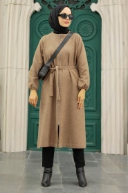 Neva Style - Casquette Cachet Hijab Vison Foncé 5822KV - Thumbnail