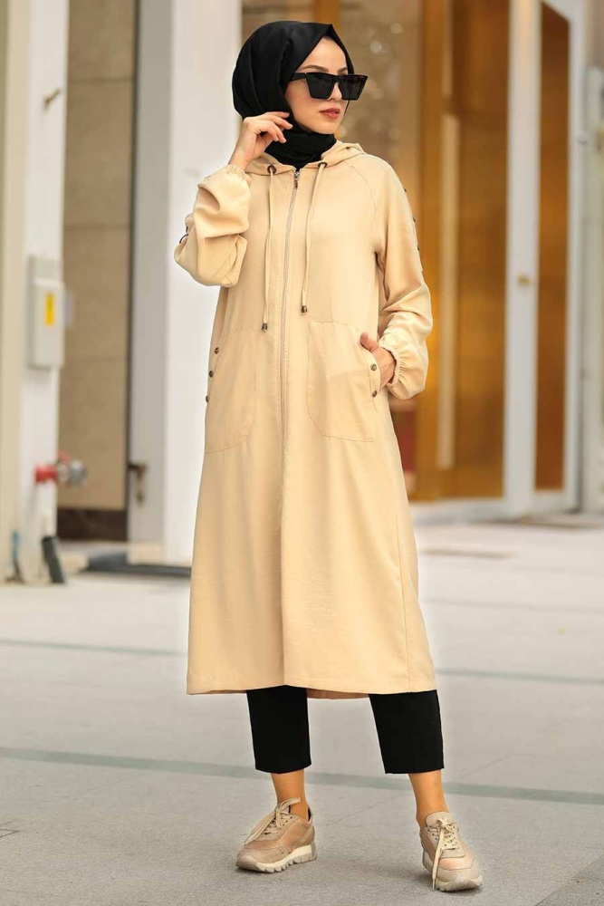 Neva Style - Casquette Hijab Beige 12150BEJ - 1