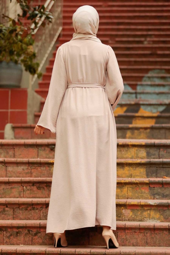 Neva Style - Casquette Hijab Beige 4100BEJ - 2