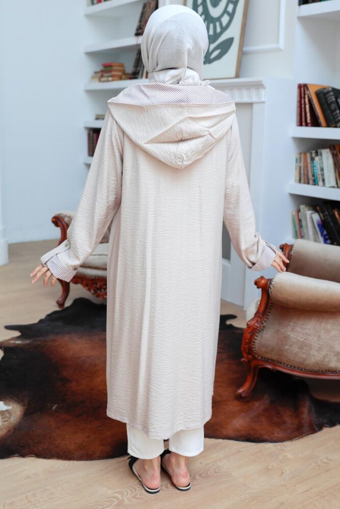 Neva Style - Casquette Hijab Beige 4104BEJ - 2