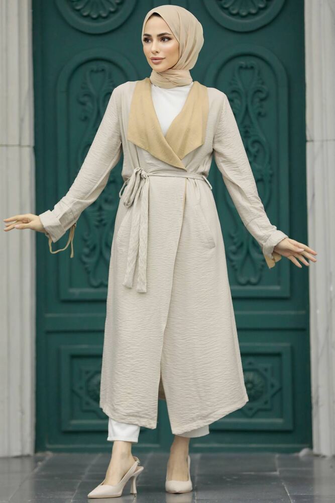 Neva Style - Casquette Hijab Beige 41080BEJ - 2