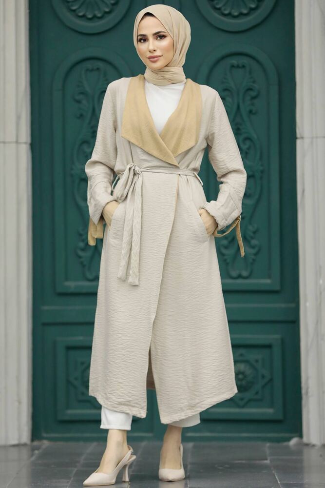 Neva Style - Casquette Hijab Beige 41080BEJ - 1