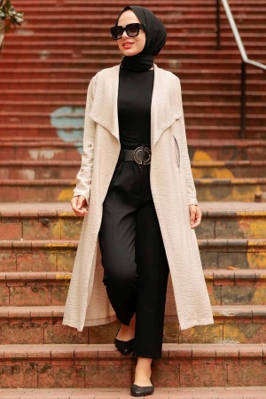 Neva Style - Casquette Hijab Beige 41102BEJ - 2