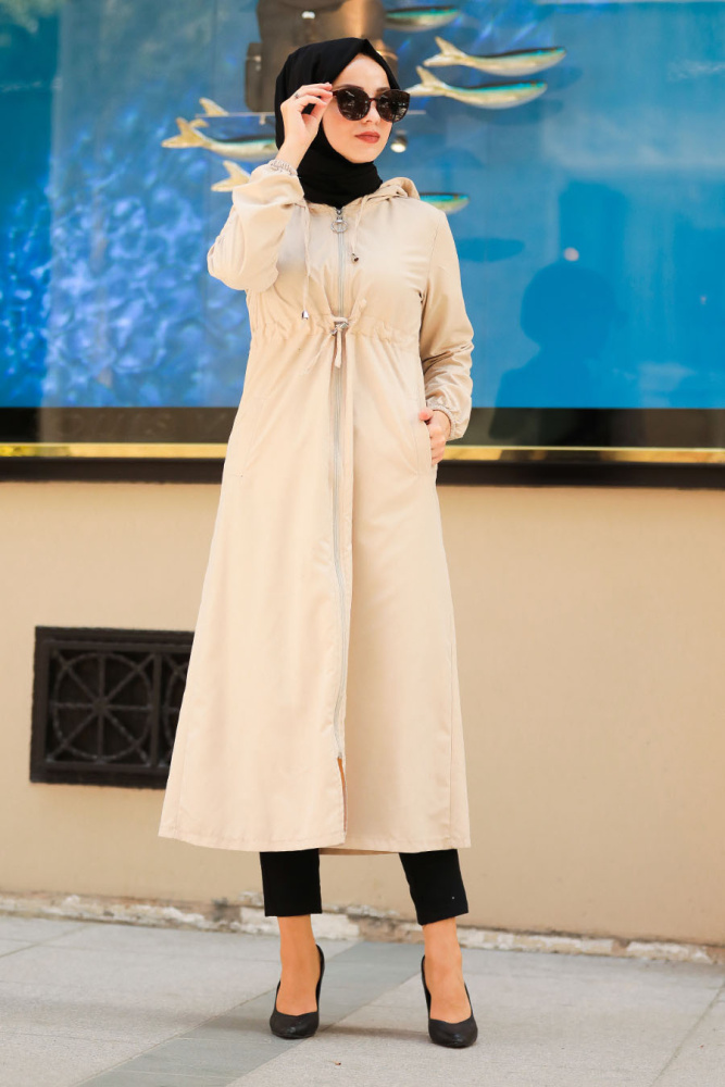 Neva Style - Casquette Hijab Beige 51701BEJ - 1