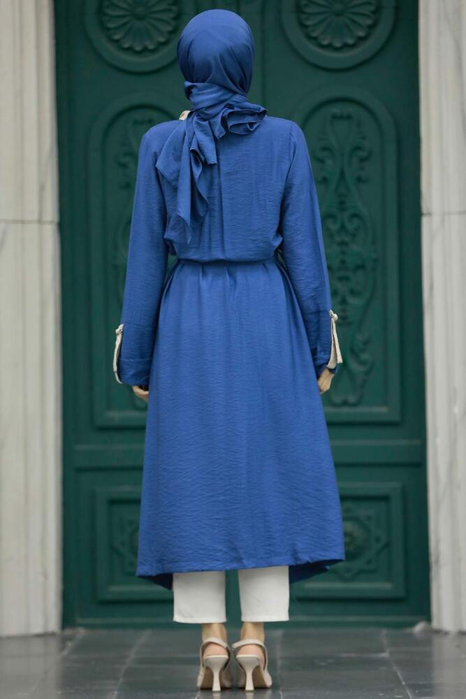 Neva Style - Casquette Hijab Bleu Indigo 41080IM - 3