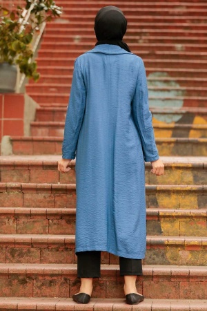 Neva Style - Casquette Hijab Bleu Indigo 41102IM - 2