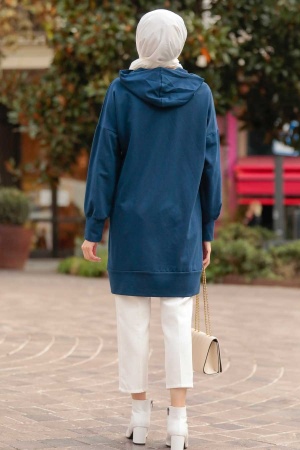Neva Style - Casquette Hijab Bleu Marine 32450L - 4