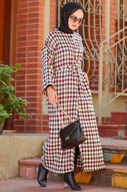 Neva Style - Casquette Hijab Bordeaux 5663BR - Thumbnail