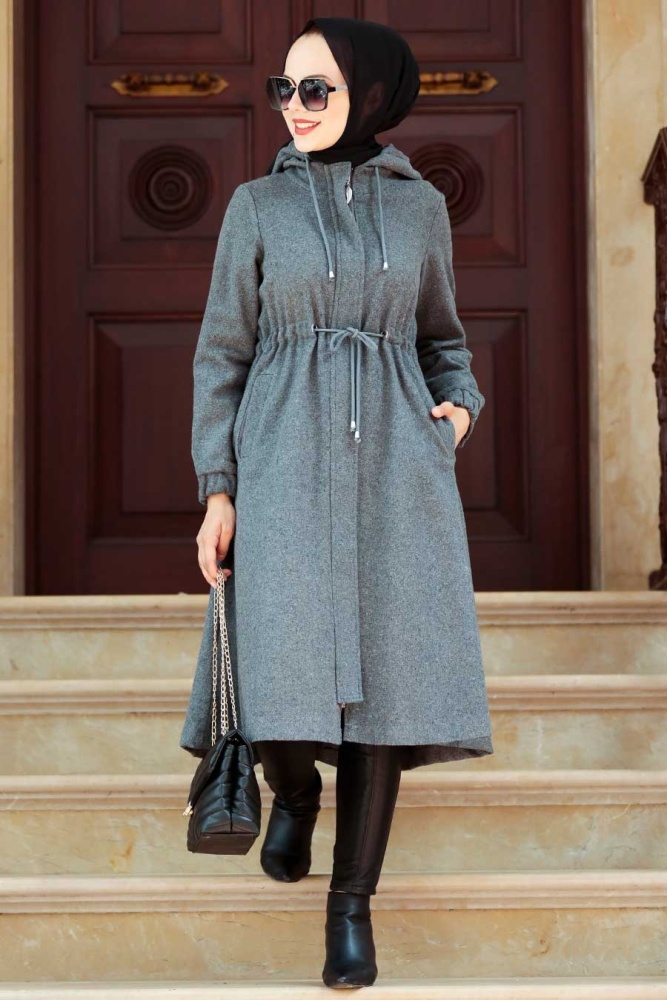 Neva Style -Casquette Hijab Cachet Fumé 5578FU - 1