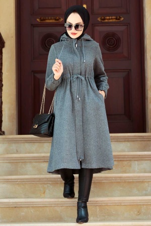 Neva Style -Casquette Hijab Cachet Fumé 5578FU - 2